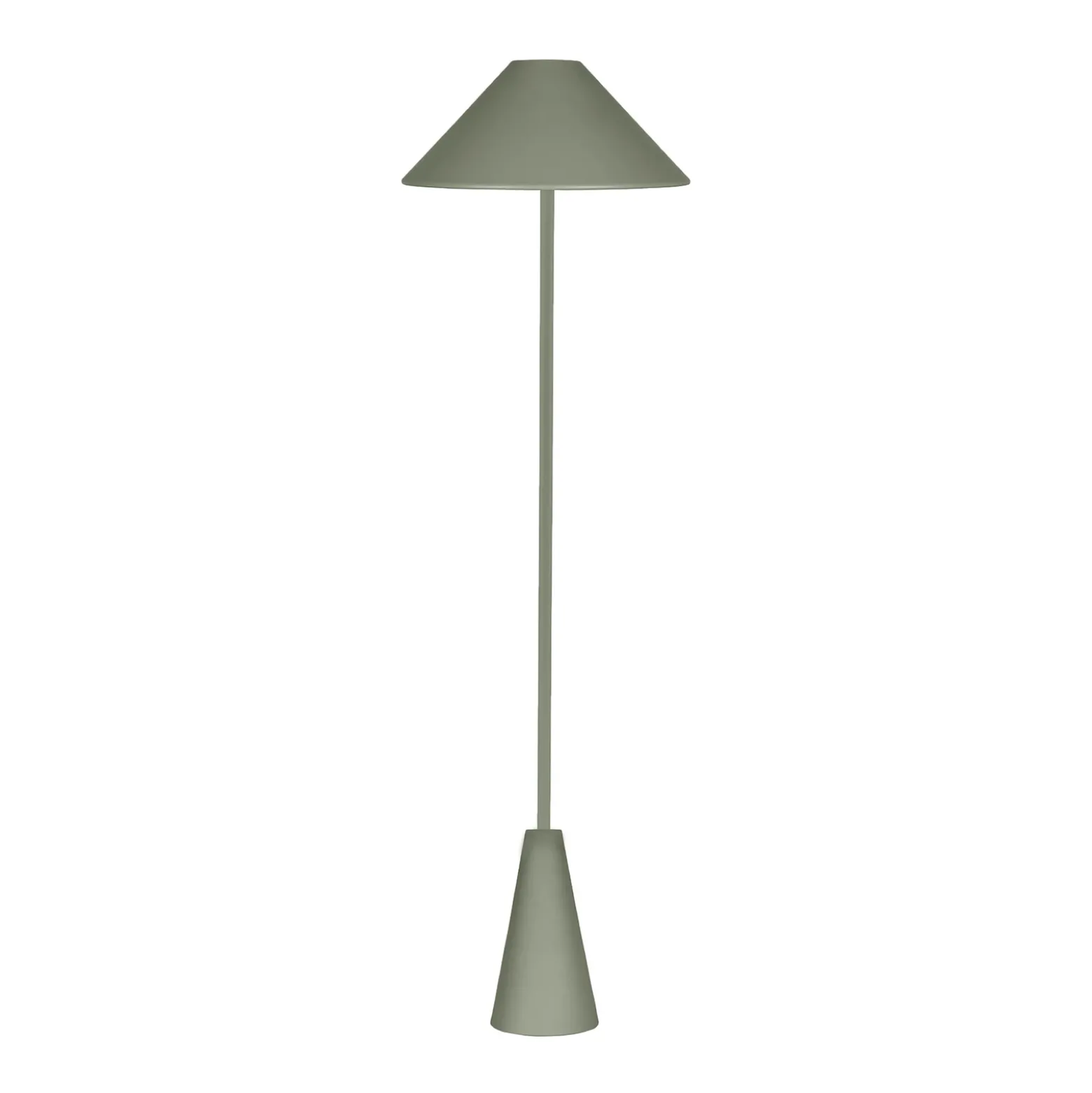 Lámpara de pie Cannes de Globen Lighting, verde, metal, 140 cm