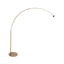 Lámpara de pie con arco Sparkled Light bronce/marrón 240 cm, corcho