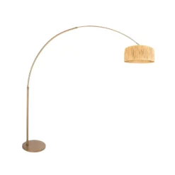 Lámpara de pie con arco Sparkled Light bronce/marrón 240 cm Alga marina