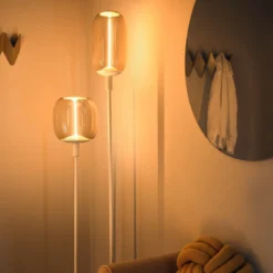 Lámpara de pie DECOR STICK de OSRAM, beige, altura 146 cm, 2 x E27