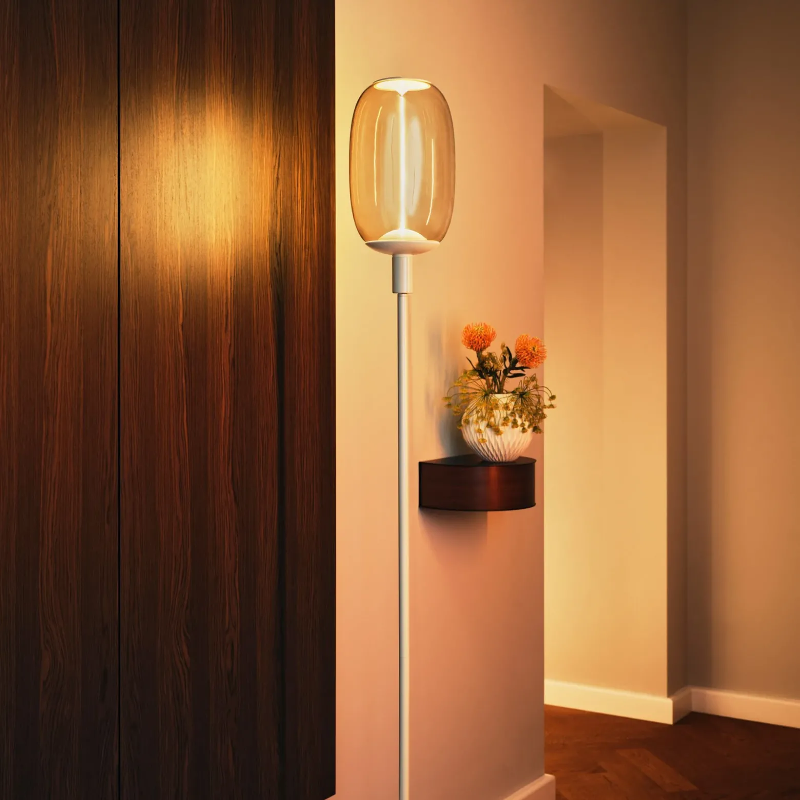 Lámpara de pie DECOR STICK de OSRAM, beige, altura 146 cm, 1 x E27