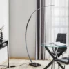 Lámpara de pie del arco LED Bangkok, negro mate