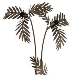 Lámpara de pie Dubai con diseño de hojas, 2 luces, bronce