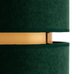 Lámpara de pie Duo, verde/dorado, Ø 40 cm, 1 luz