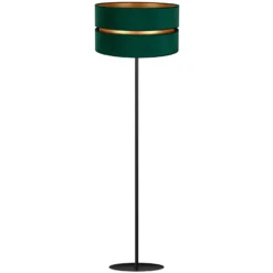Lámpara de pie Duo, verde/dorado, Ø 40 cm, 1 luz