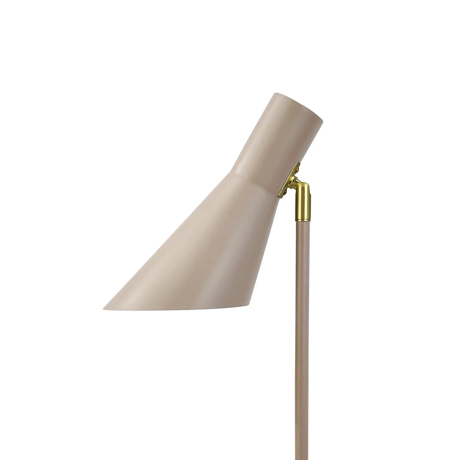 Lámpara de pie Dyberg Larsen DL12, beige/latón, 139 cm, metal