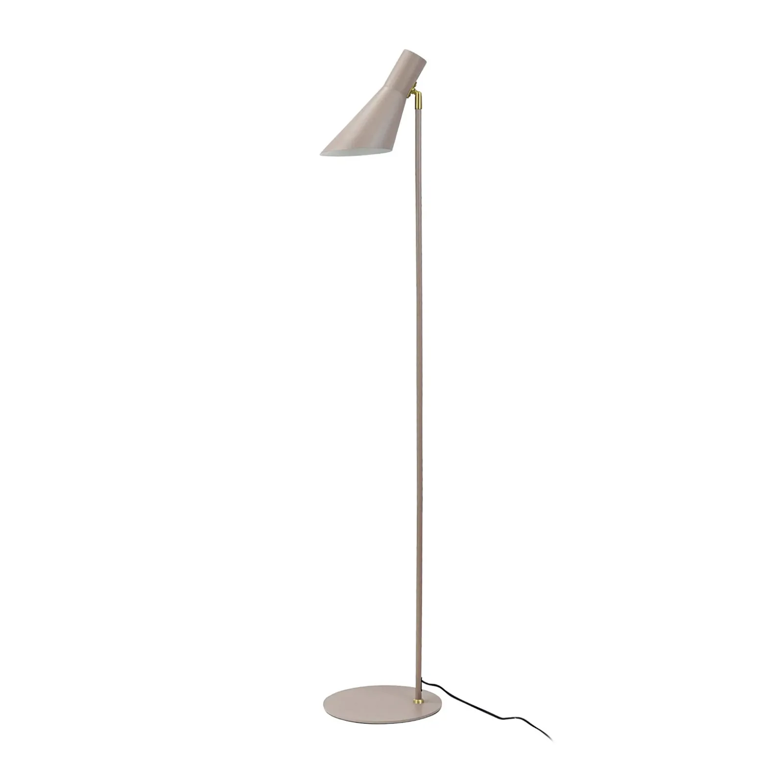 Lámpara de pie Dyberg Larsen DL12, beige/latón, 139 cm, metal
