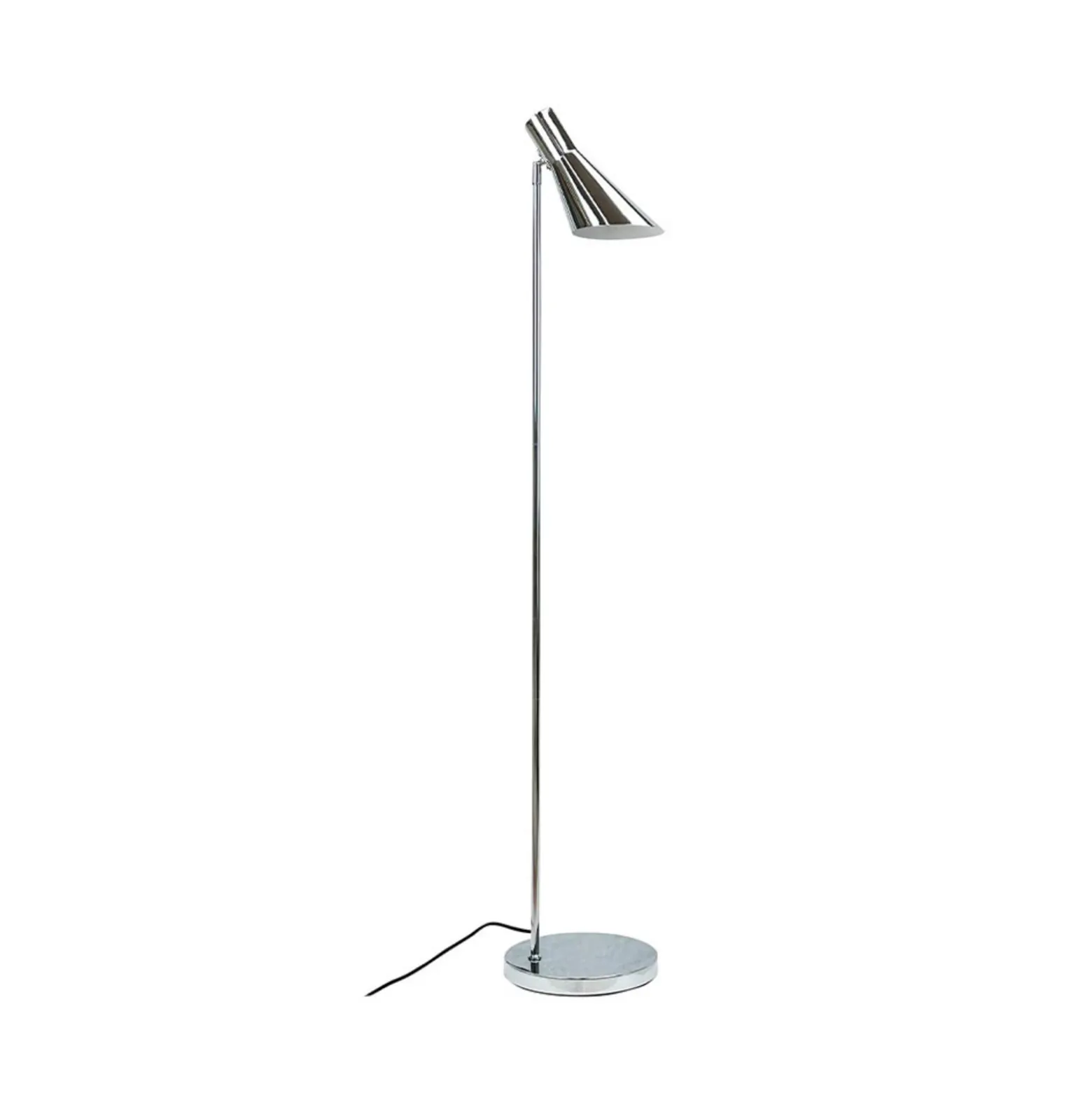 Lámpara de pie Dyberg Larsen DL12, cromada, altura 139 cm, metal