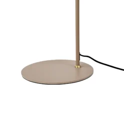 Lámpara de pie Dyberg Larsen DL12, beige/latón, 139 cm, metal