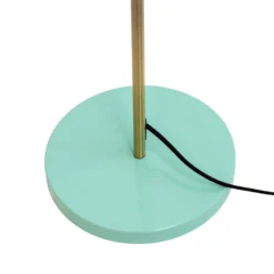 Lámpara de pie Dyberg Larsen Ocean, color curry/latón/turquesa