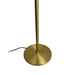 Lámpara de pie Dyberg Larsen Oulu, negro/latón, altura 128 cm