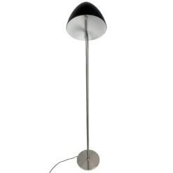 Lámpara de pie Dyberg Larsen Oulu, negro/acero, altura 128 cm
