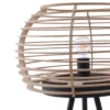 Lámpara de pie Ediz de Lindby, negra, madera, 159 cm de altura, E27