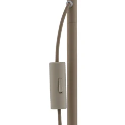 Lámpara de pie Elizabeth, color arena/beige, de lino, 152 cm de altura, E27