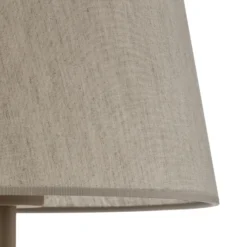 Lámpara de pie Elizabeth, color arena/beige, de lino, 152 cm de altura, E27