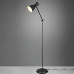 Lámpara de pie Enzo, altura 150 cm, negro