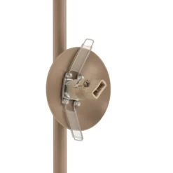 Lámpara de pie Etno LP4, beige, vidrio/acero, altura 140 cm, G9, G9