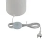 Lámpara de pie Etno LP4, blanca, cristal/acero, altura 140 cm, G9