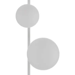 Lámpara de pie Etno LP4, blanca, cristal/acero, altura 140 cm, G9