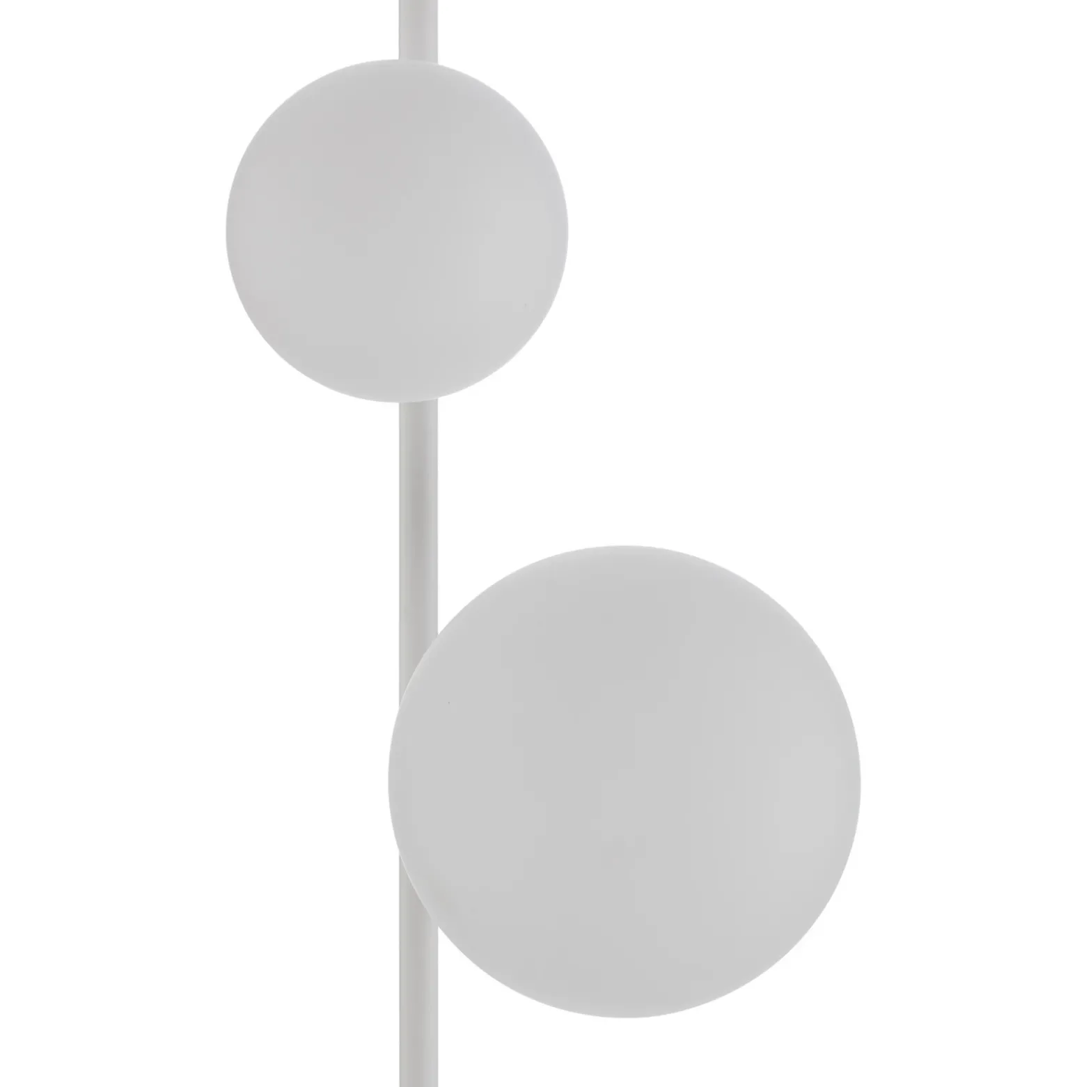 Lámpara de pie Etno LP4, blanca, cristal/acero, altura 140 cm, G9