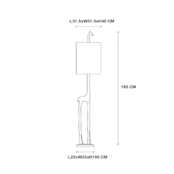Lámpara de pie Extravaganza Miss Tall, oro mate