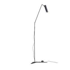 Lámpara de pie Eye Super con cabezal orientable, negro