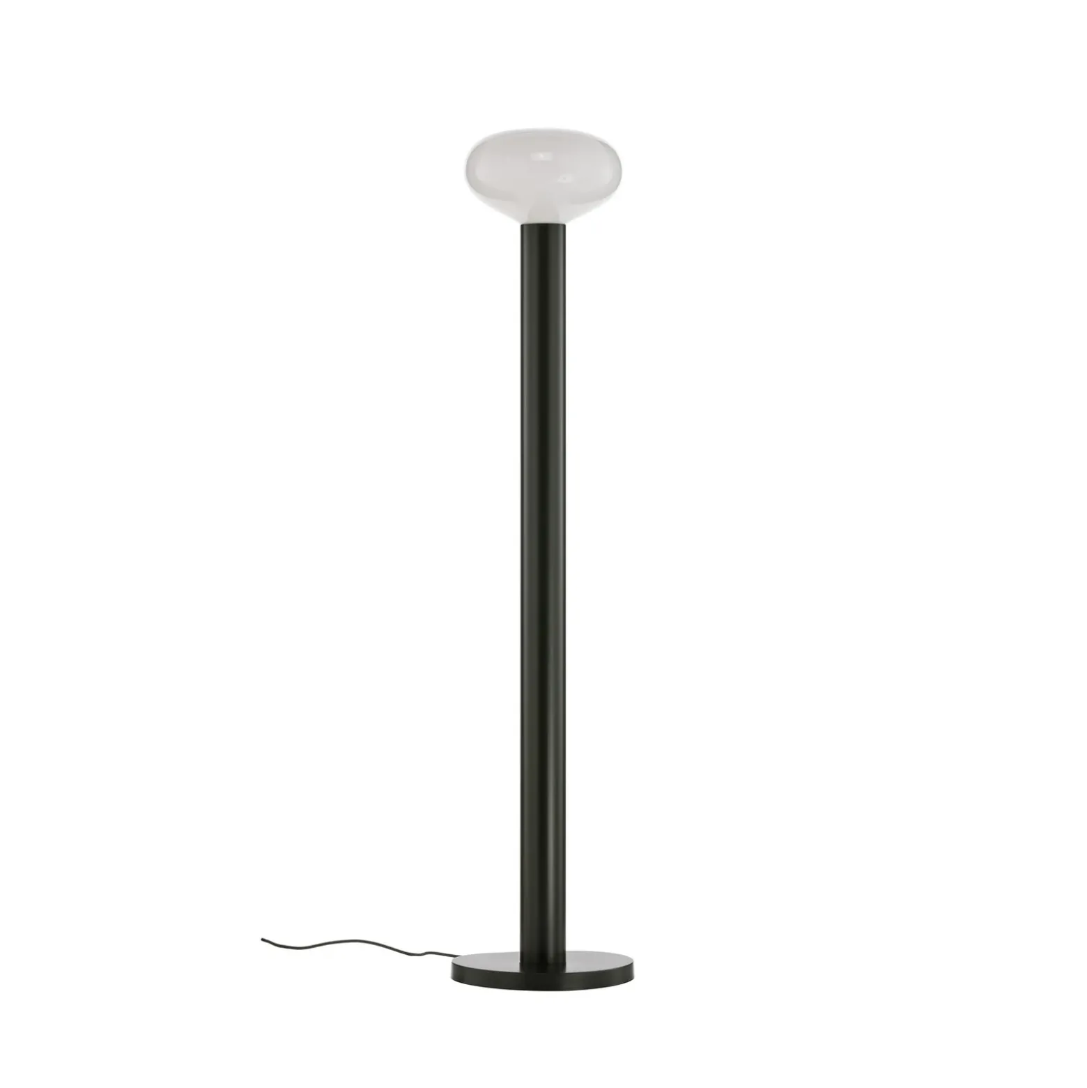 Lámpara de pie Flo, verde, altura 138 cm, 1 luz, cristal