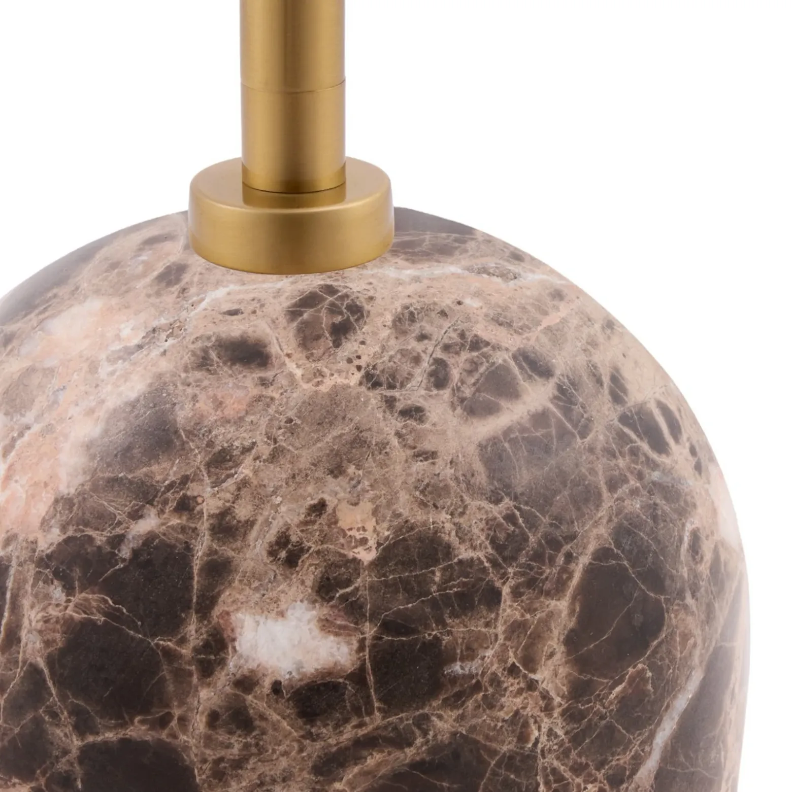 Lámpara de pie Gino de Globen Lighting, base de mármol, beige, 145 cm
