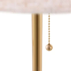 Lámpara de pie Gino de Globen Lighting, base de mármol, beige, 145 cm