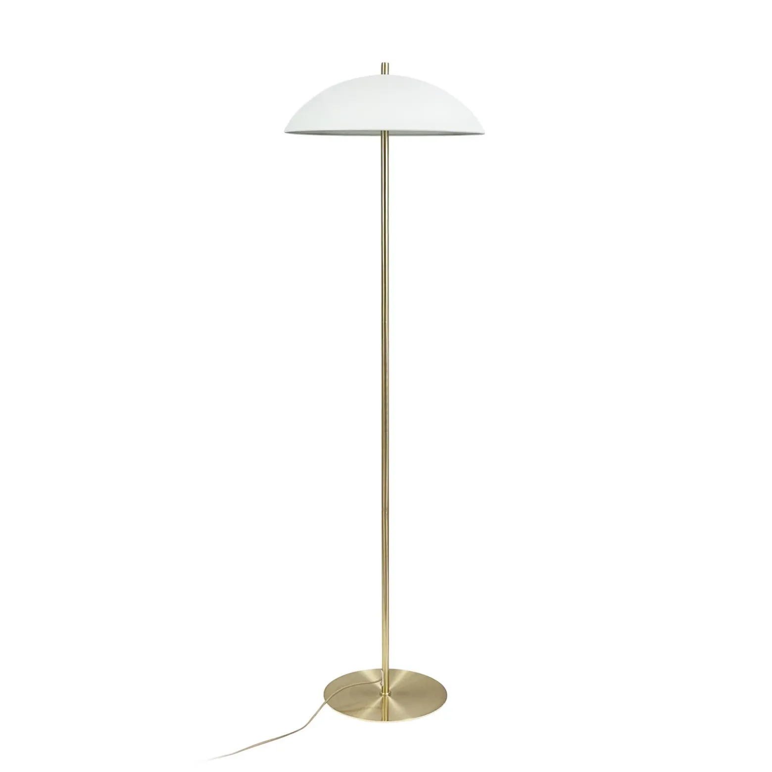 Lámpara de pie Globus de Dyberg Larsen, altura 150 cm, beige/latón