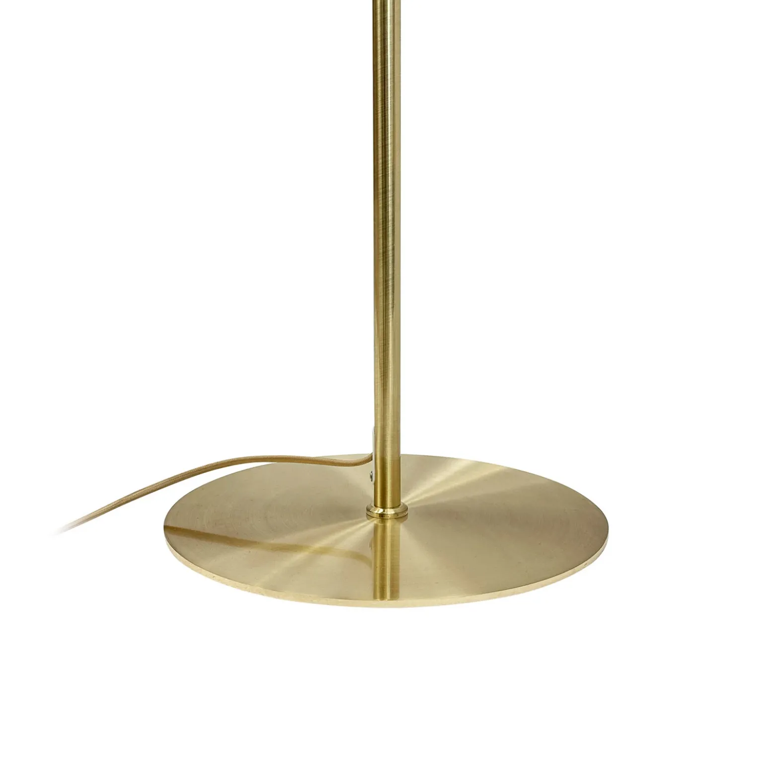 Lámpara de pie Globus de Dyberg Larsen, altura 150 cm, beige/latón