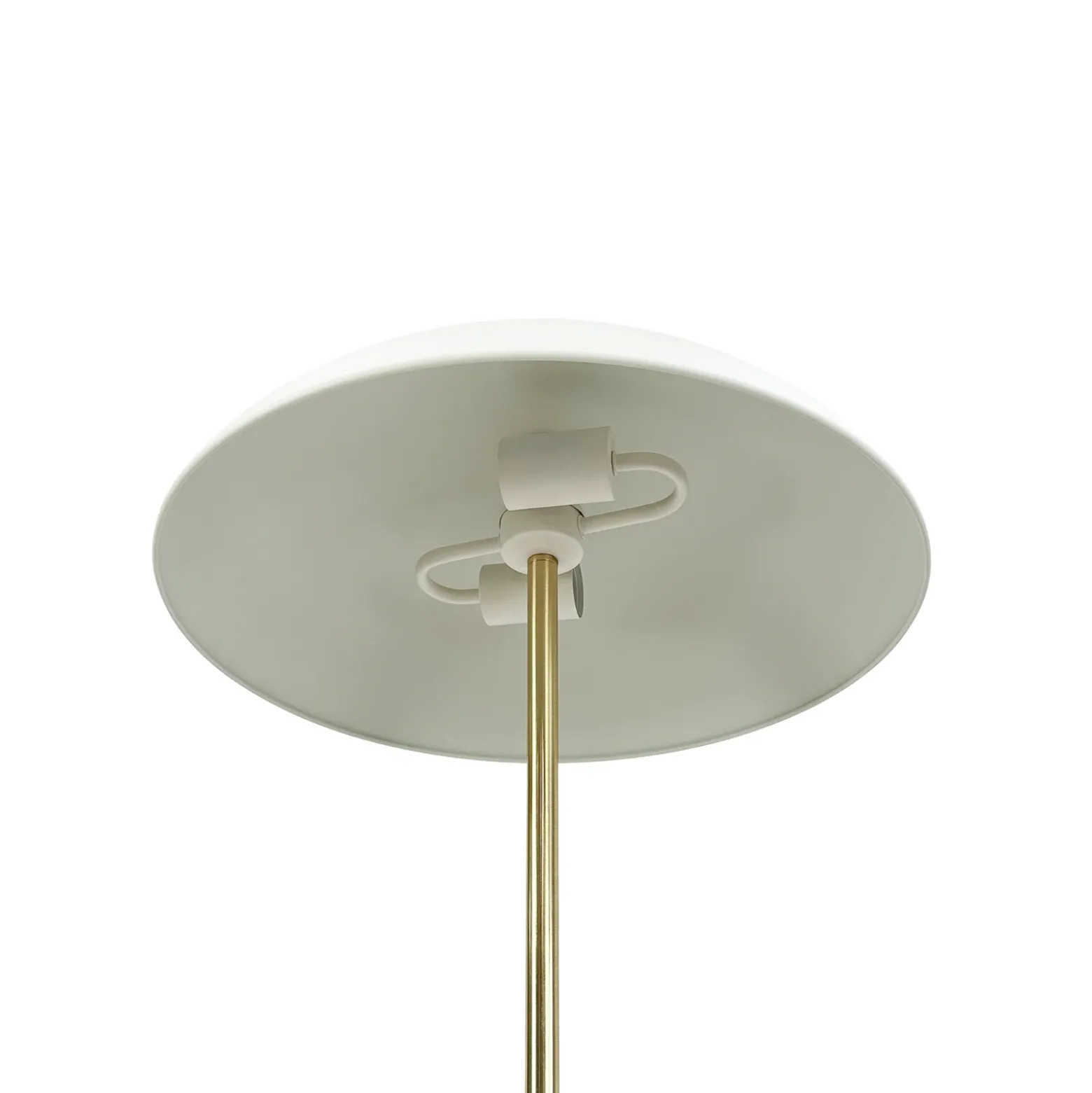 Lámpara de pie Globus de Dyberg Larsen, altura 150 cm, beige/latón