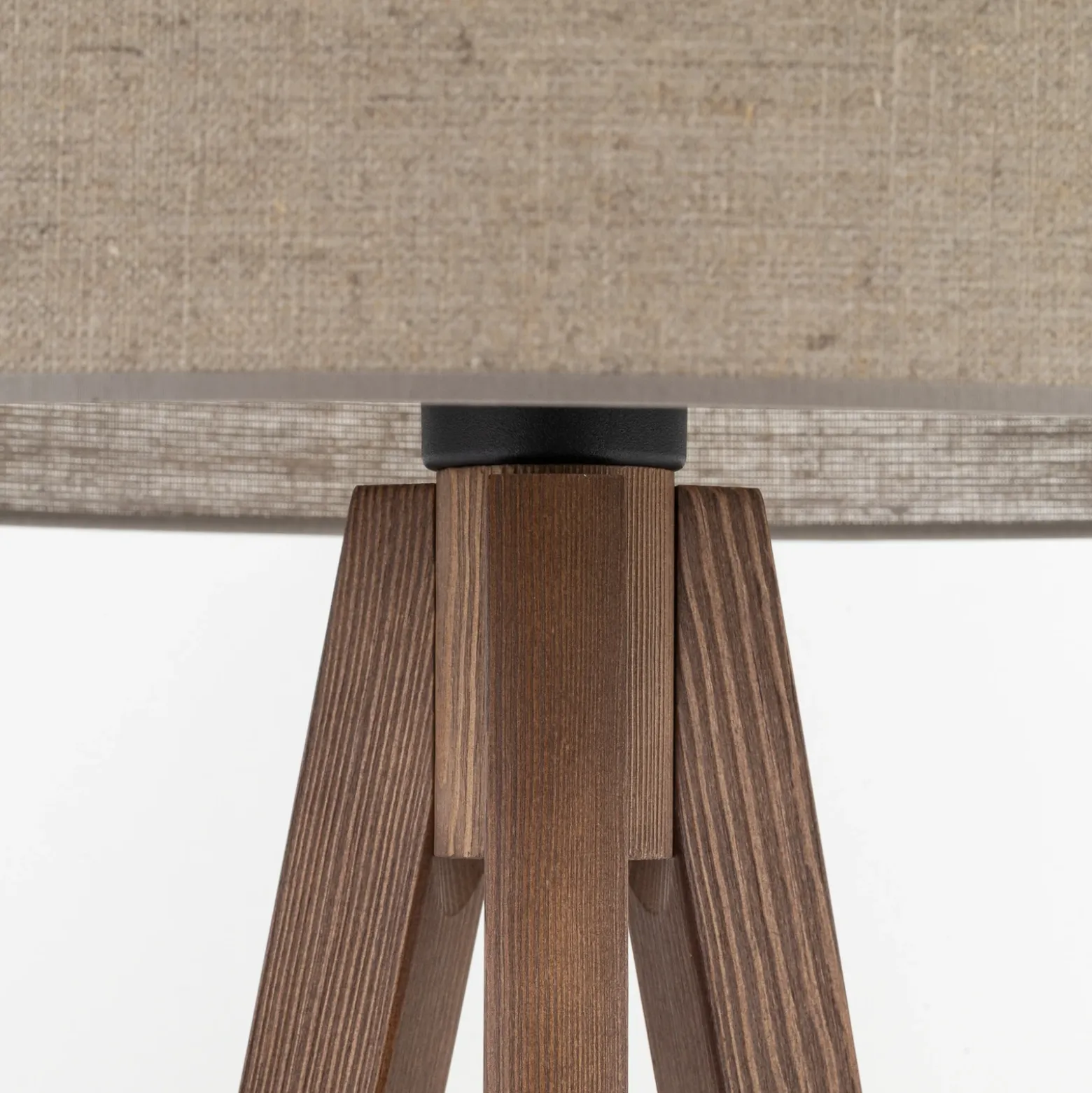 Lámpara de pie Grand, beige/nogal, altura 145 cm, E27