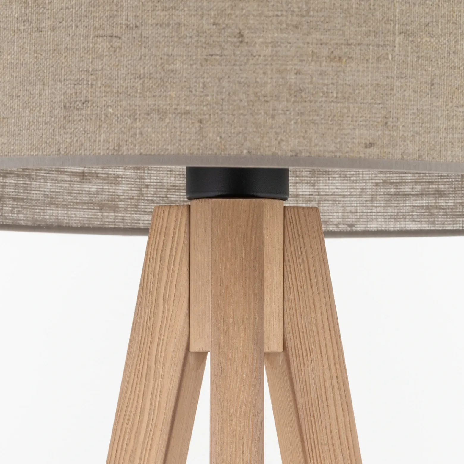 Lámpara de pie Grand, beige/pino, altura 145 cm, E27