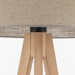 Lámpara de pie Grand, beige/pino, altura 145 cm, E27