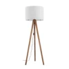 Lámpara de pie Grand, crema/nogal, altura 145 cm, E27