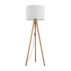 Lámpara de pie Grand, crema/pino, altura 145 cm, E27
