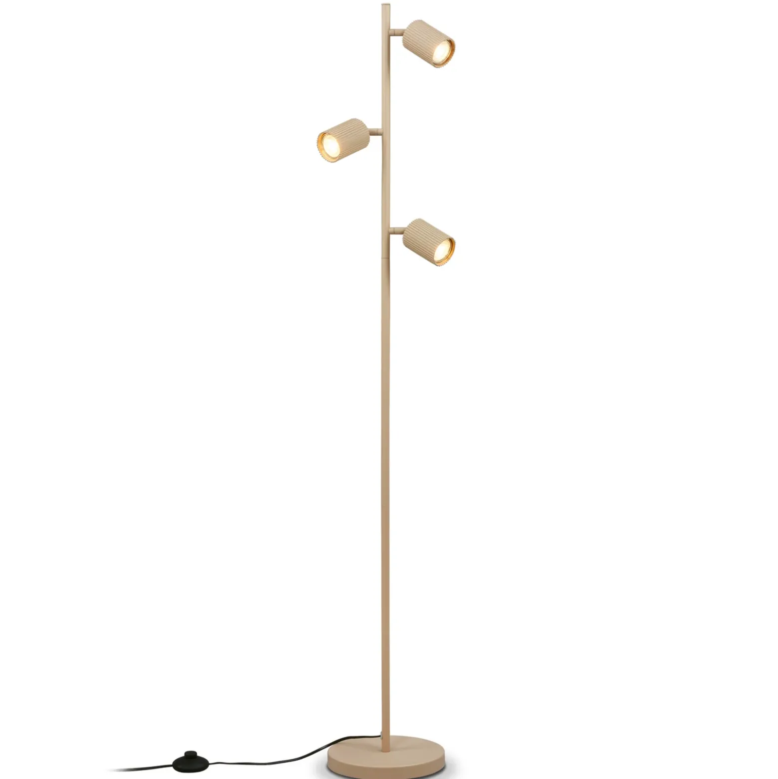 Lámpara de pie Ida, beige, 3 luces, altura 141 cm, GU10