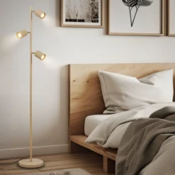 Lámpara de pie Ida, beige, 3 luces, altura 141 cm, GU10