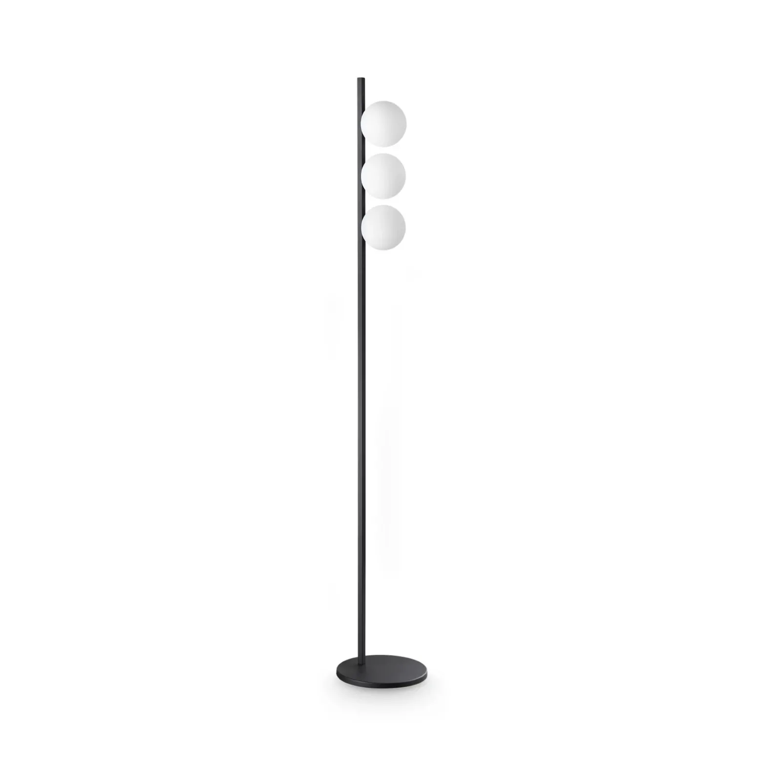 Lámpara de pie IDEAL LUX Binomio, negra, 160 cm, metal, 3 luces
