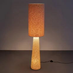 Lámpara de pie KARE Marleen, beige, lino, 130 cm, E27