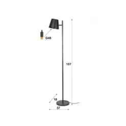 Lámpara de pie Karenina, altura 157, 1 luz