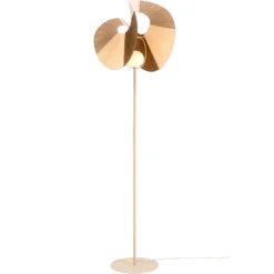 Lámpara de pie KARE Sella, beige, acero/algodón, 161 cm, G9