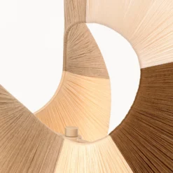 Lámpara de pie KARE Sella, beige, acero/algodón, 161 cm, G9