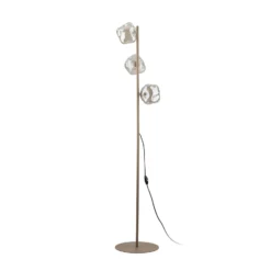 Lámpara de pie Lava, arena/coñac, cristal, 151 cm, 3 luces, G9