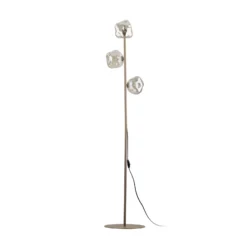 Lámpara de pie Lava, arena/coñac, cristal, 151 cm, 3 luces, G9