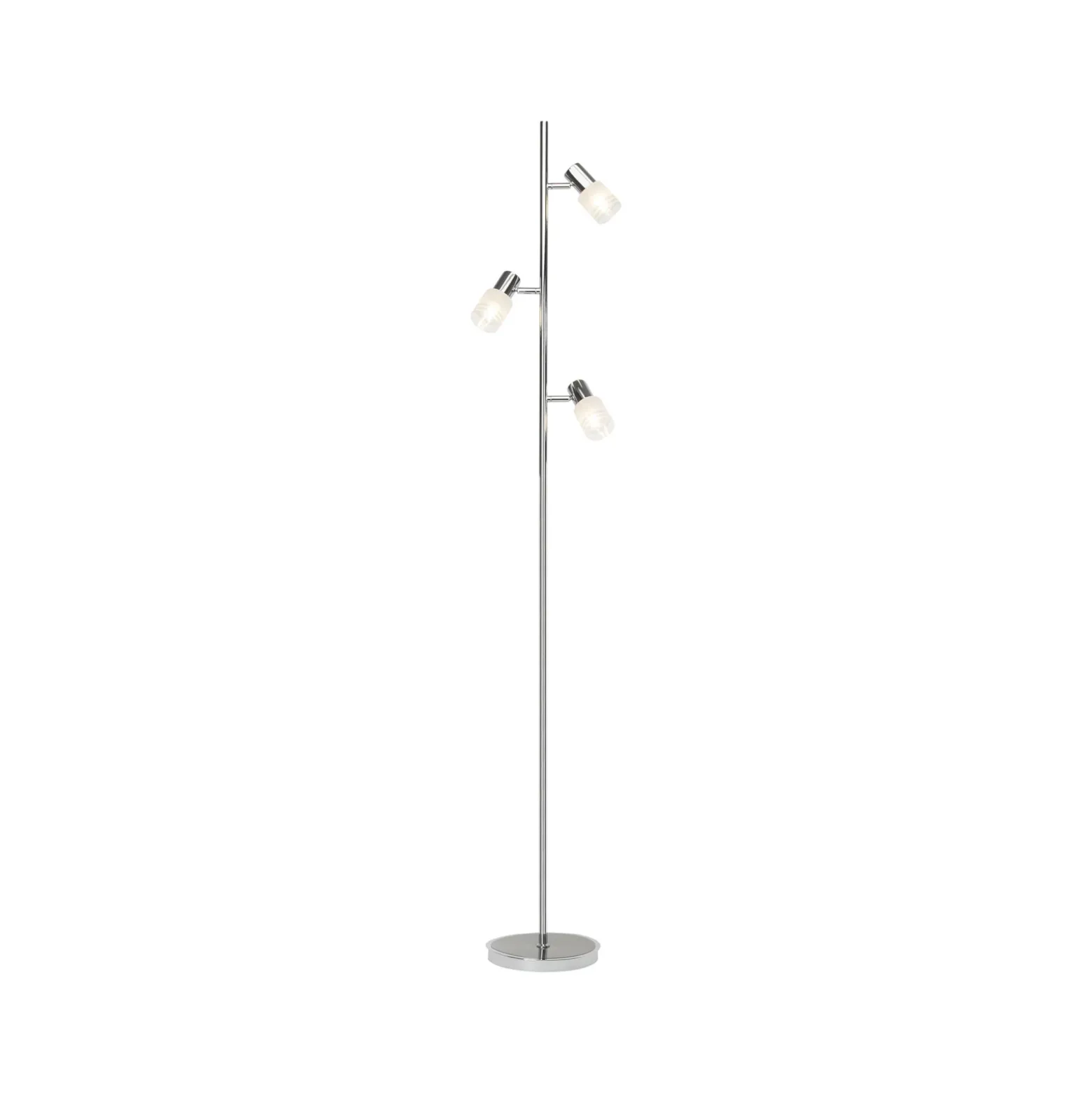 Lámpara de pie Lea, altura 157,5 cm, cromada, 3 luces, metal