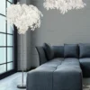 Lámpara de pie Leavy, altura 180 cm, cromo/blanco, metal/plástico