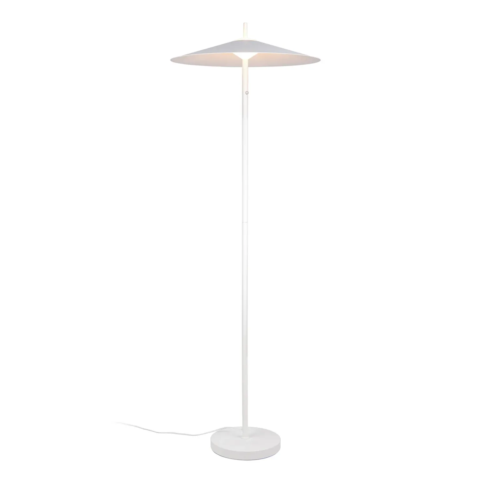 Lámpara de pie LED Amalo, blanco mate, altura 145 cm, metal, CCT
