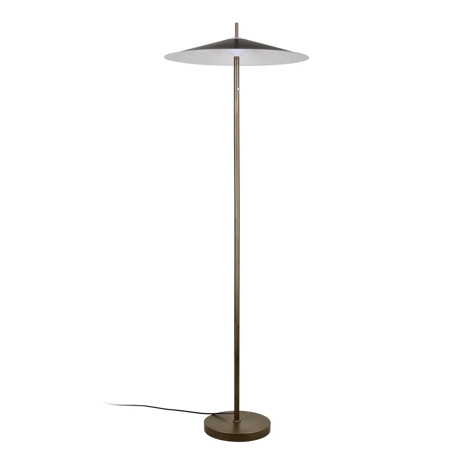 Lámpara de pie LED Amalo en color platino, altura 145 cm, metal, CCT